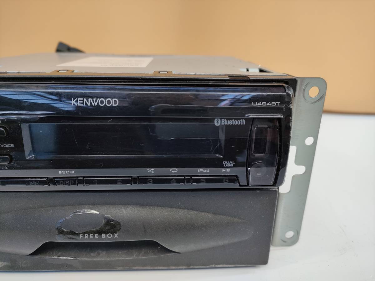 ケンウッド KENWOOD 1DIN 市販向けカーオーディオ2014年モデルを新発売JVCケンウッド MP3&frasl;WMA&frasl;AAC&frasl;WAV 96kHz&frasl;24bit ケンウッド CDプレーヤー U494BT 1DIN Bluetoothオーディオ 動作確認済み#GK1712