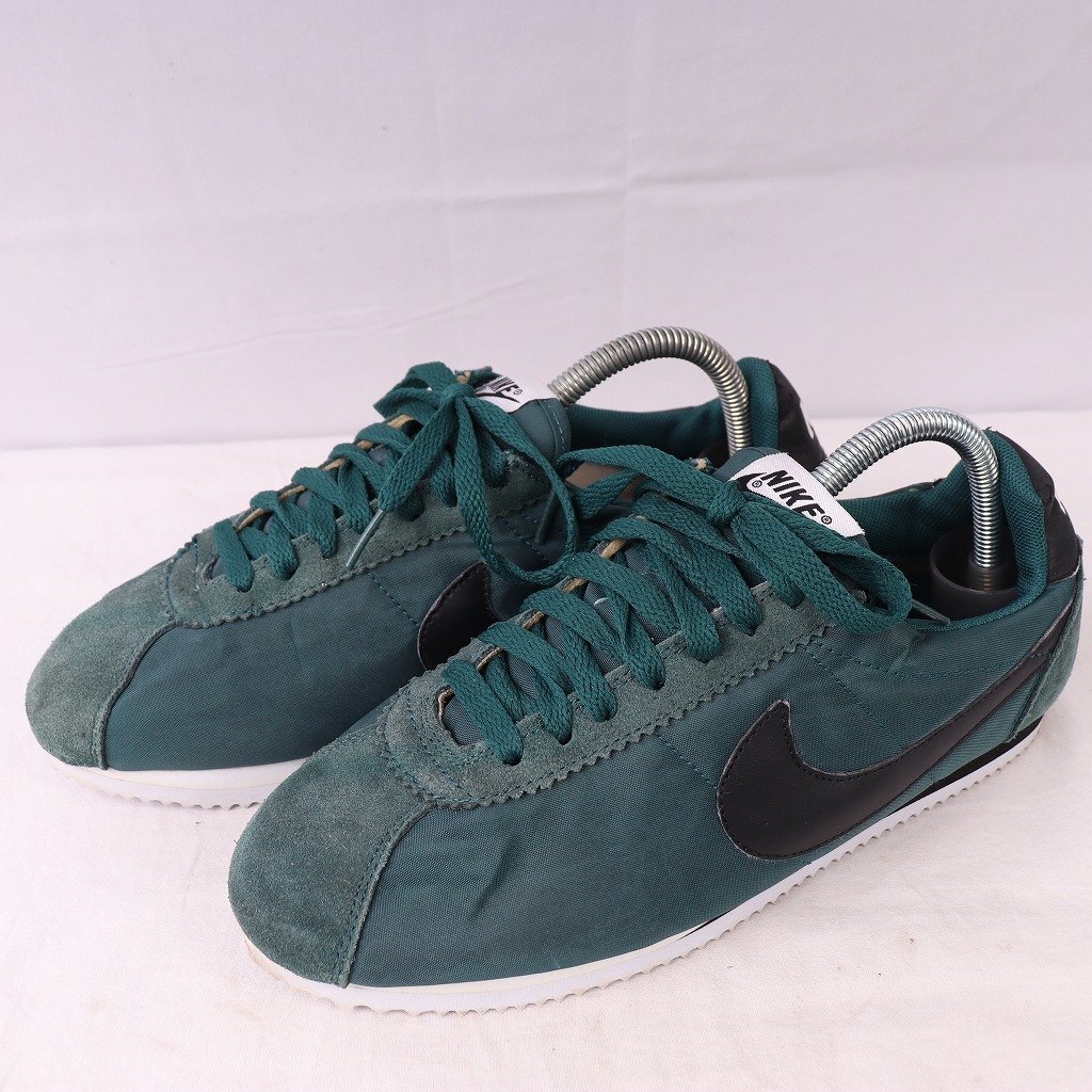 CLASSIC CORTEZ NYLON 26.5cm /NIKE クラシックコルテッツナイロン ナイキ 古着 中古 ダークグリーン 黒 メンズ スニーカー xx7219