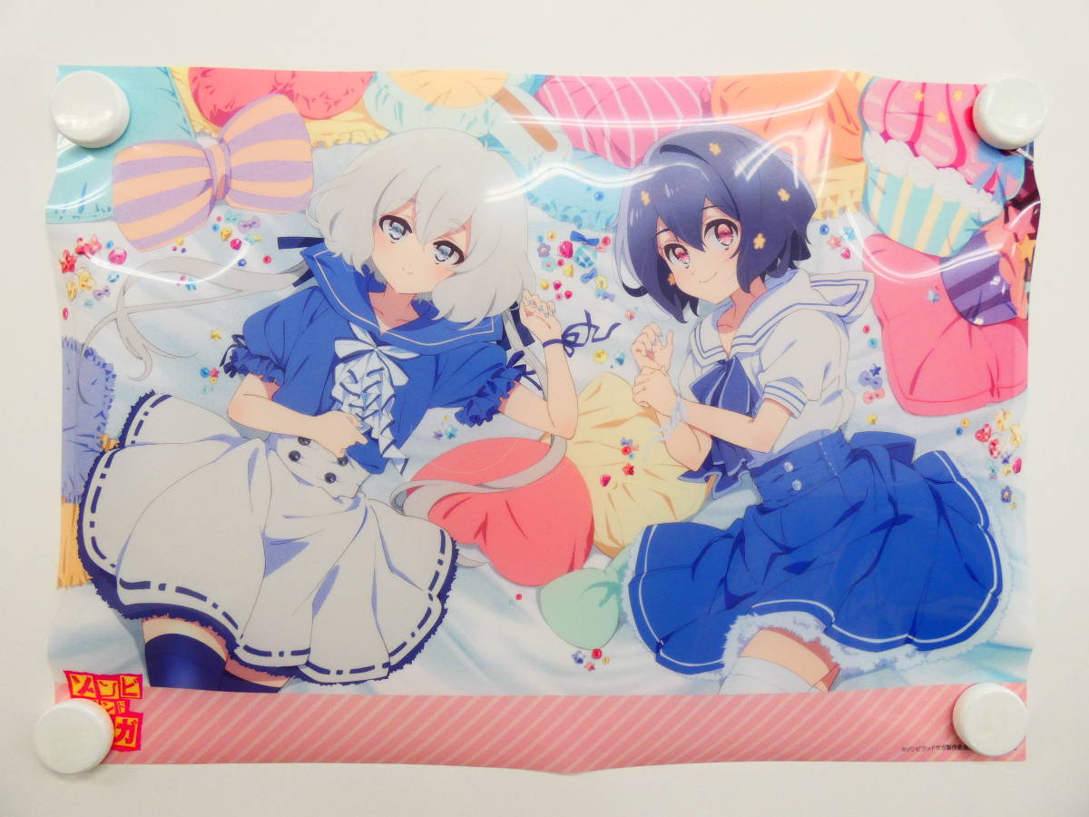 【希少】ゾンビランドサガ★アニメイト特典A3布ポスター★サキ、純子 Dc9/ゾンビランドサガLIVE～フランシュシュ LIVE OF THE DEAD “R