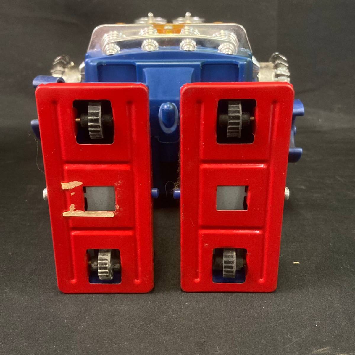 DLe383Y06 レトロ ブリキ ロボット 堀川玩具 スモーキング エンジン 