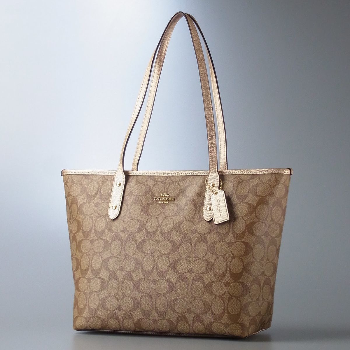 GM6734◎COACH コーチ レディース F39523 シグネチャー PVC メタリック 