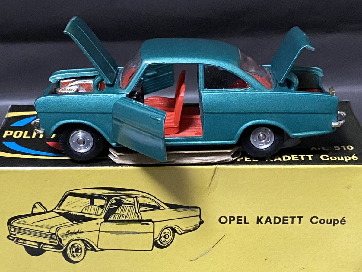 ミニカー POLITOYS-M OPEL KADETT Coupe 510 Politoys-M 510 Opel Kadett Coupe (grn) -1962- ポリトーイ