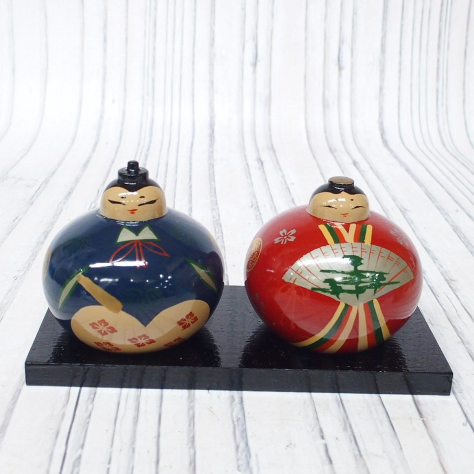 m001 X 未使用保管品 紀州雛 共箱 木製 漆器 寺下幸司郎 紀州民芸 伝統