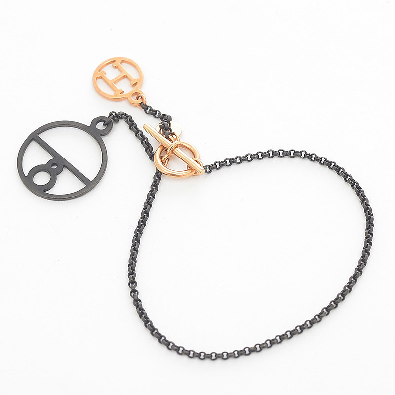 HERMES - 極 美品 希少品 HERMES エルメス Hロゴ ブレスレット
