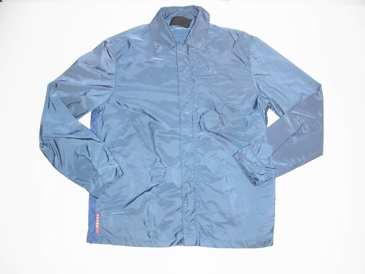 PRADA プラダ☆ナイロンシャツ☆ブルー Size L(長袖シャツ)｜売買され