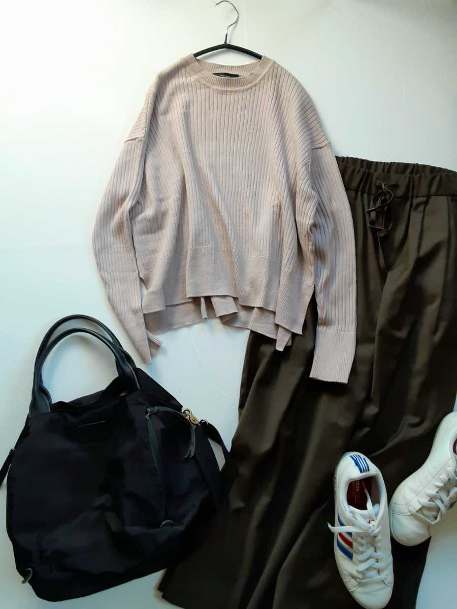 ユナイテッドアローズ グリーンレーベルリラクシング ウール リブクルーニット UNITED ARROWS green label relaxing
