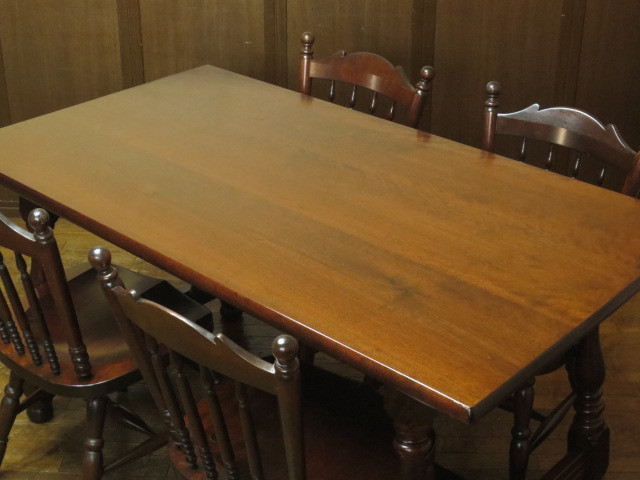 松本民芸家具 A型食卓 ダイニングテーブル ミズメザクラ 無垢