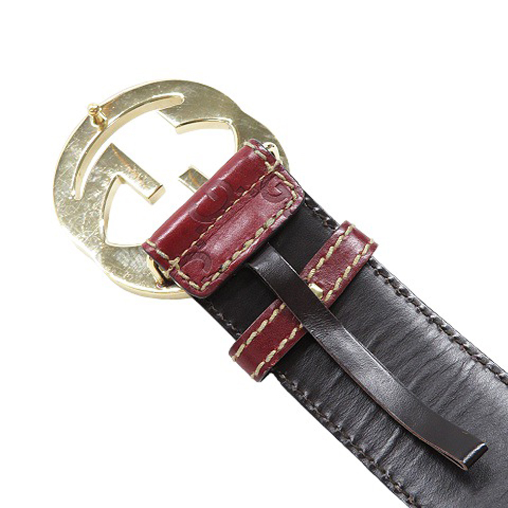 グッチ サイズ 85-34 シマ 【1円】GUCCI グッチ 114876 214351 80 32