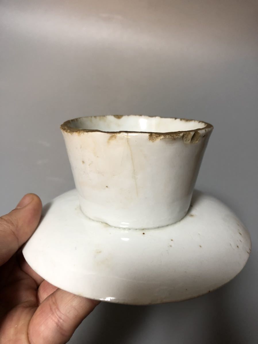 李朝 白磁 台皿 朝鮮 李朝 白磁台皿 祭祀 供物 陶磁器 仏像 台座