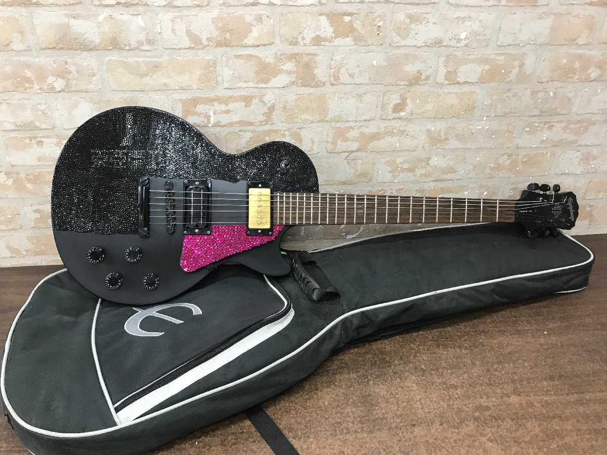☆中古品☆エピフォン エレキギター レスポール 黒 ブラック ソフト