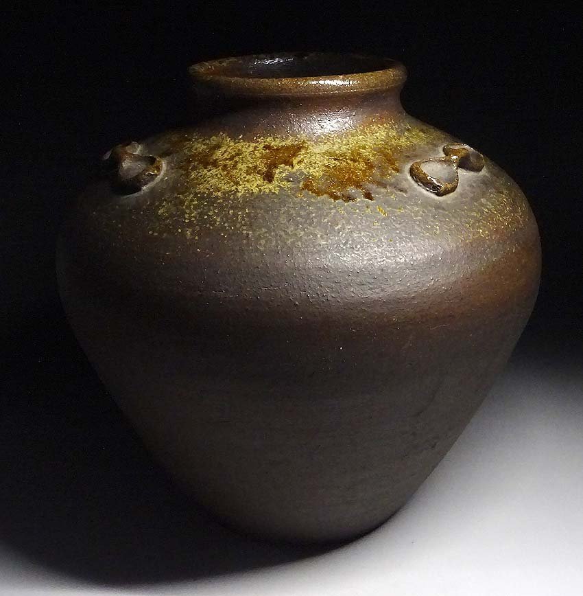 緑屋ss■ 時代物　古備前　壷　高約28.5cm　古陶磁 古信楽 古丹波 壺　i9/11-6666/17-3#120