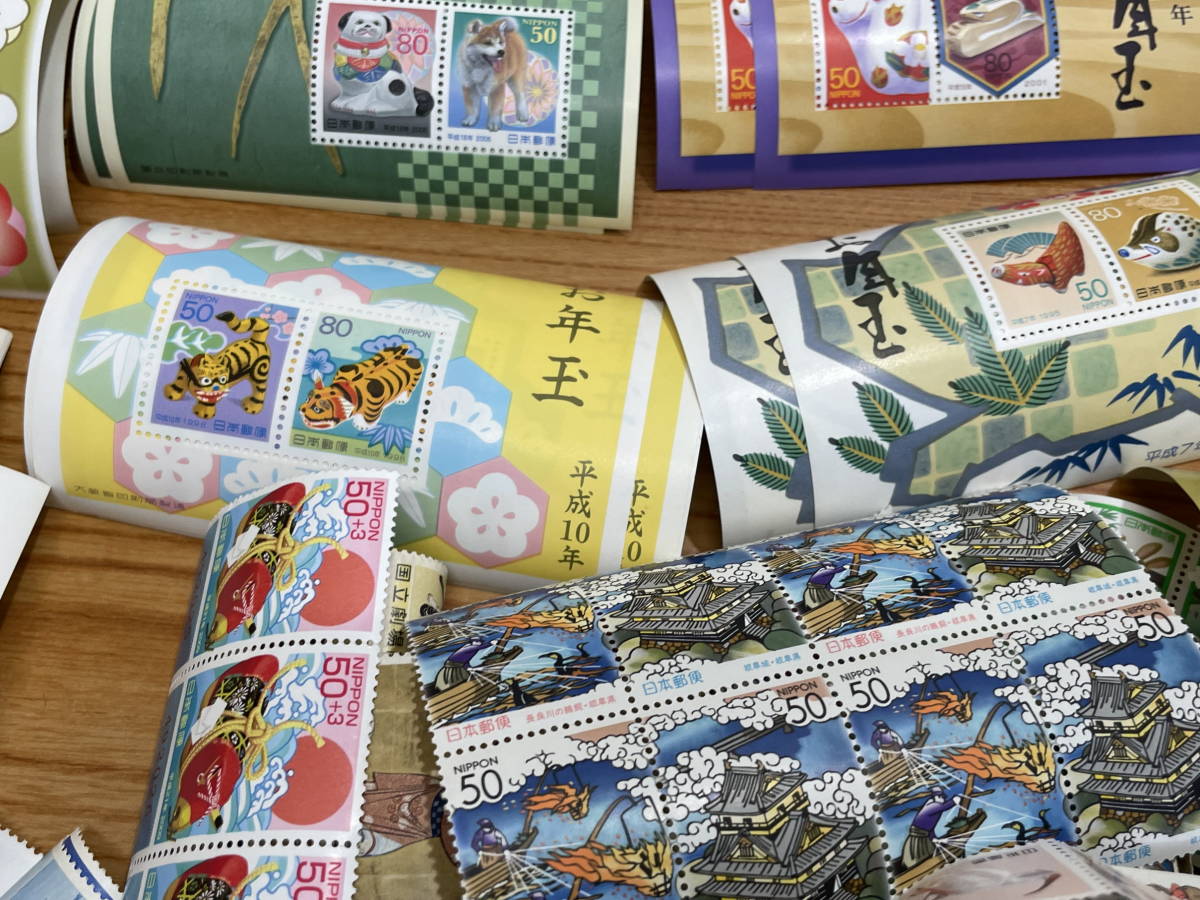 ☆k46 1円スタート 【未使用】 記念切手 バラ 額面合計32，039円