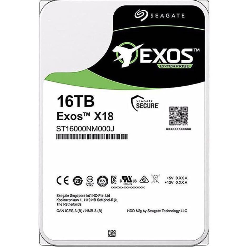 Seagate製 ST16000NM000J Exos X18シリーズ 3.5インチ内蔵HDD16TB SATA7200rpm 256MB 512e エンタープライズモデル【メーカー再生品】