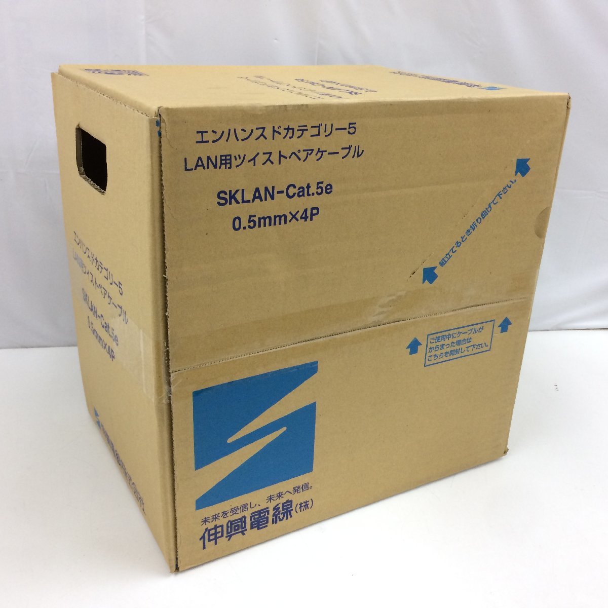 f156*120 【未開封品】 伸興電線 エンハンスドカテゴリー5 LAN用 ツイストペアケーブル SKLAN-Cat.5e 0.5mm×4P 白