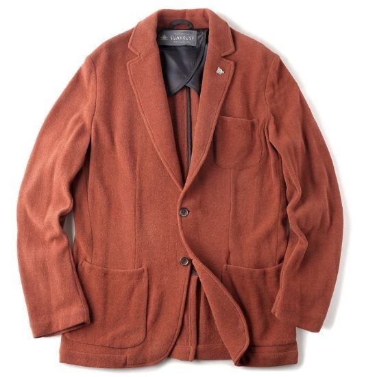 ◆【SUNHOUSE(サンハウス)/秋冬/伸縮性抜群で暖かな快適コットンヴィスコースジャージー2Bジャケット (6025/21)】[sun2060041]