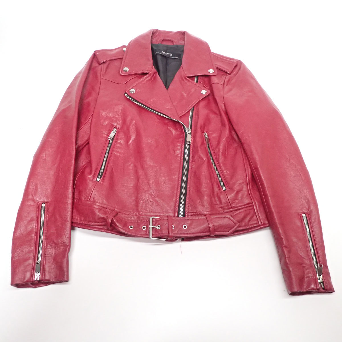 AB007 zara basic ライダースジャケット レッド ZARA ⁄ - y2k grunge 