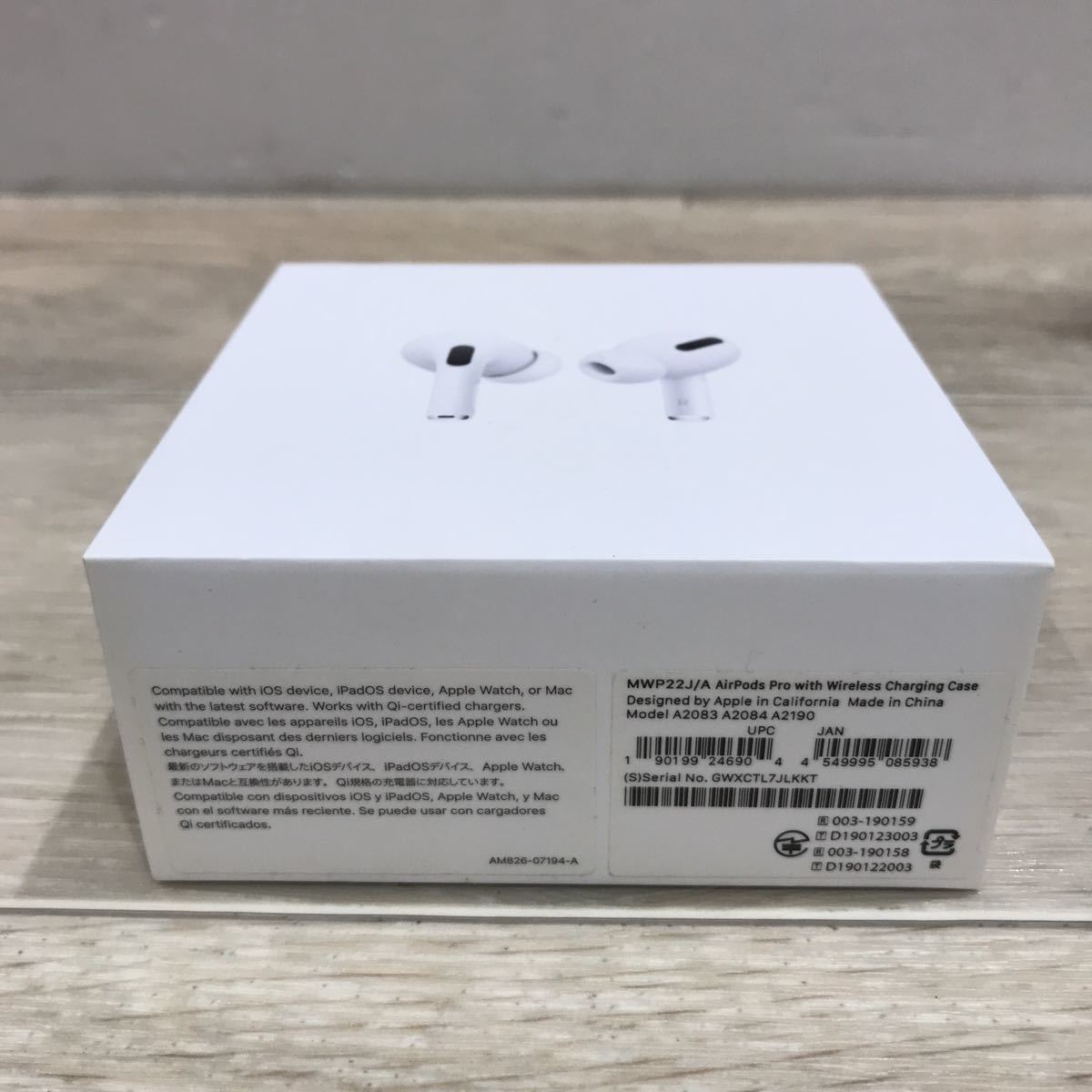 AirPods Pro アップル Dz407731 Apple&frasl;アップル 格安1円スタート 1円スタート 難あり Air Pods Pro with Wireless Charging Case MWP22J/A 【東0807-50-0822】清