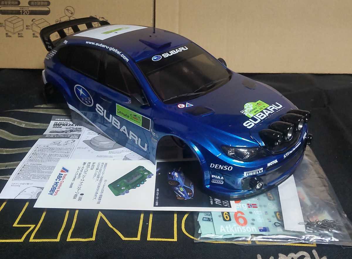 SP.1364 スバル インプレッサ WRC 2008 スペアボディ 素人塗装品末走行