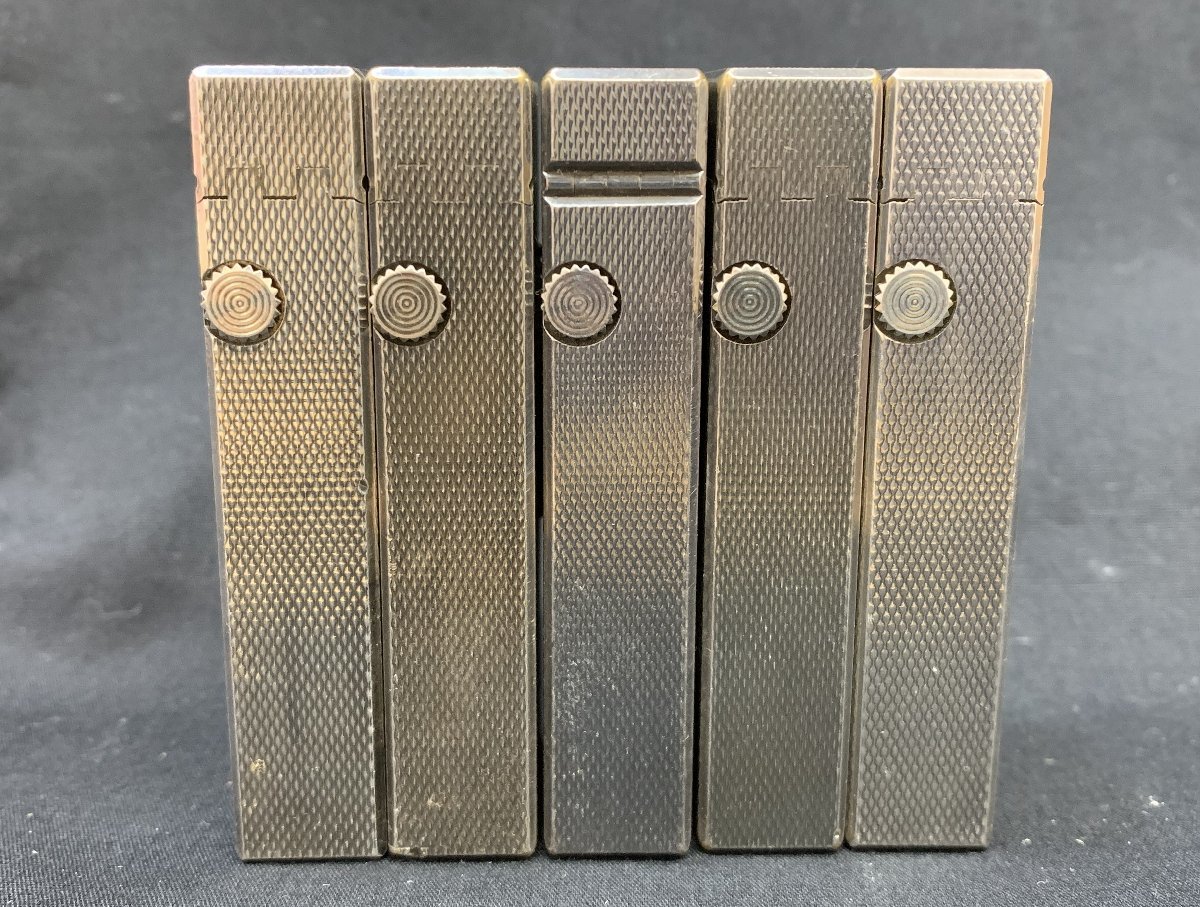 【5NN三12073F】1円スタート★ダンヒル★dunhill★5本セット★ローラーガスライター★着火未確認★火花NG★シルバー★喫煙具★現状渡し