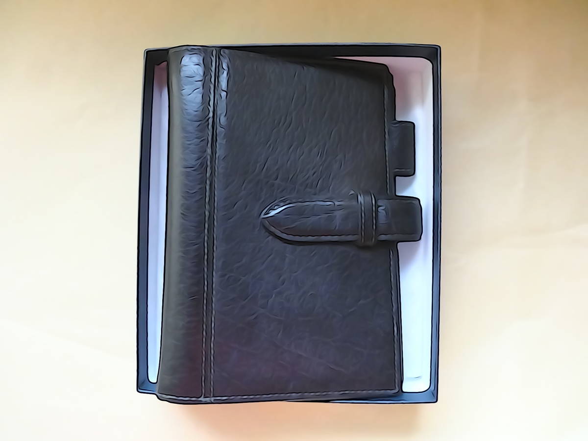 ASHFORD（アシュフォード）Deep(ディープ）ミニ６穴サイズブラック　システム手帳