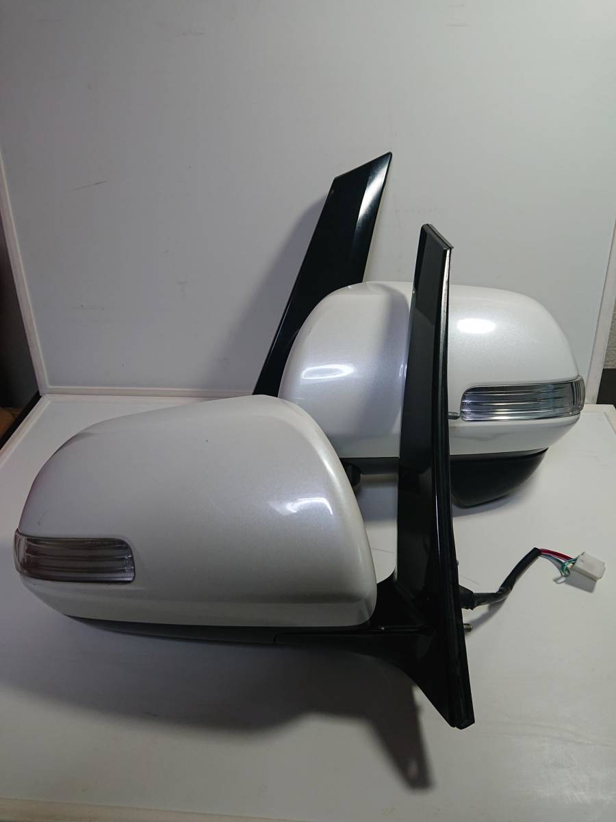 エスティマ50 ドアミラー 左右セット ACR50 パールホワイト 070 作動品