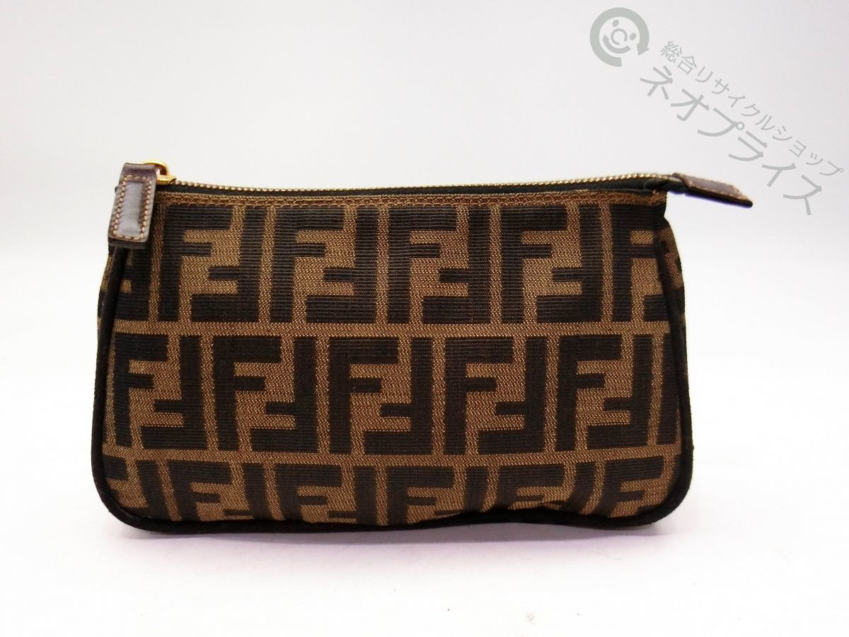 ◆S5152 FENDI フェンディ ズッカ柄 クラッチ ポーチ バッグ