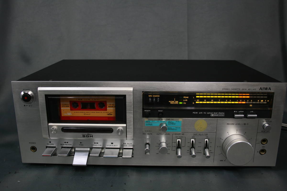 AIWAのカセットデッキAD-L400修理品動作OK
