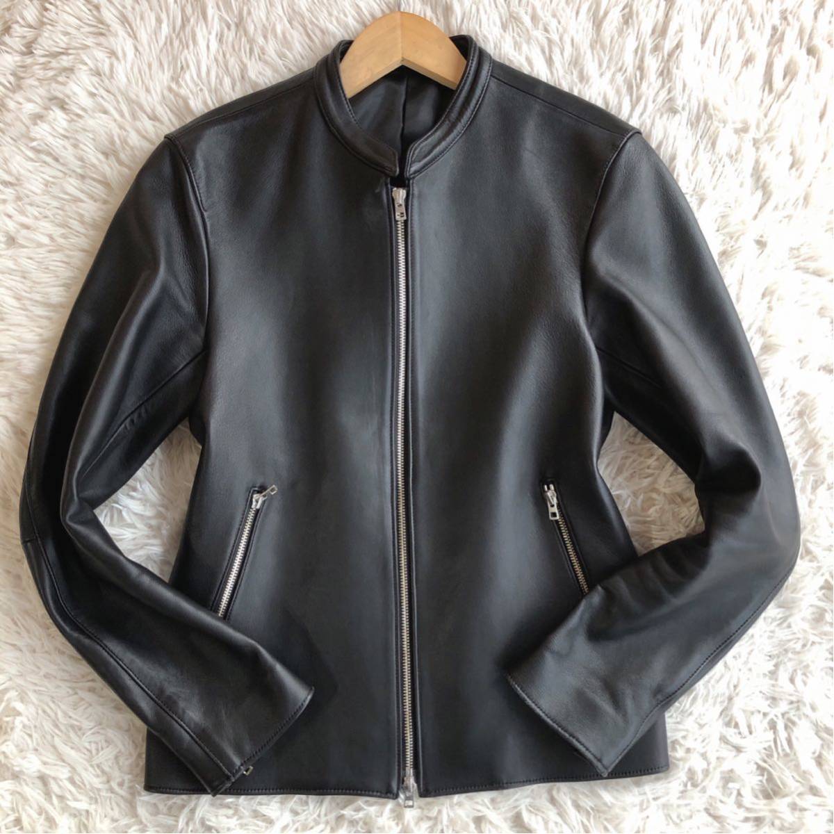 極上のラムレザー】極美品！ LIDNM シングルライダース ジャケット 羊 