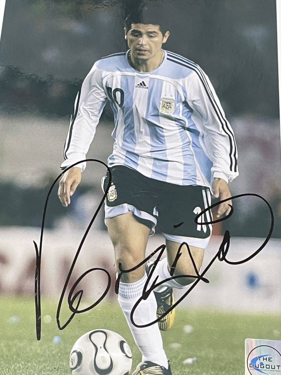 the dugout Juan Riquelme リケルメ 直筆サイン入りフォト