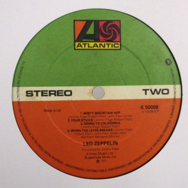 Untitled Zeppelin - LED 英LP UK再発盤 ZEPPELIN – Stereo Led ⁄ LP LP⁄EU