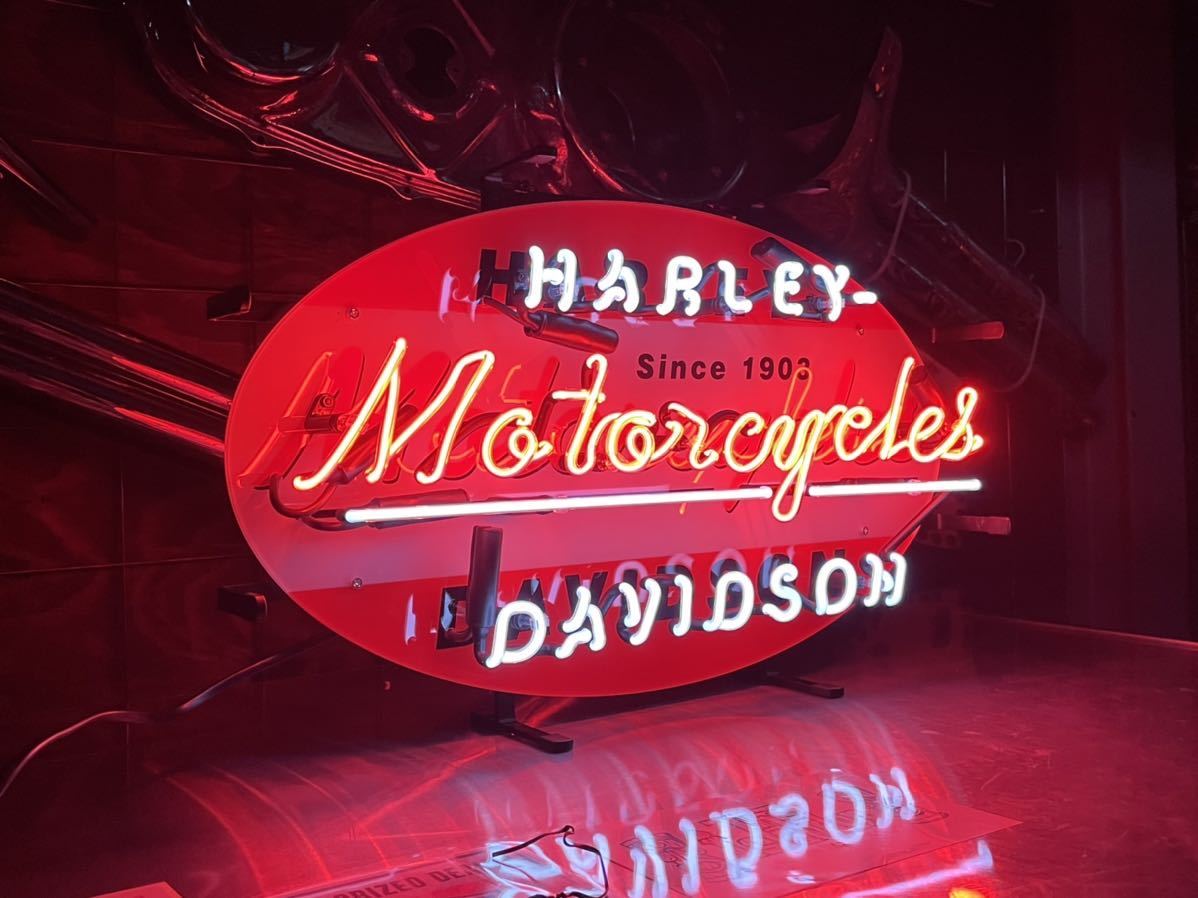 ネオン ハーレー サイン カフェ バー ガレージ 看板 パン : Harley