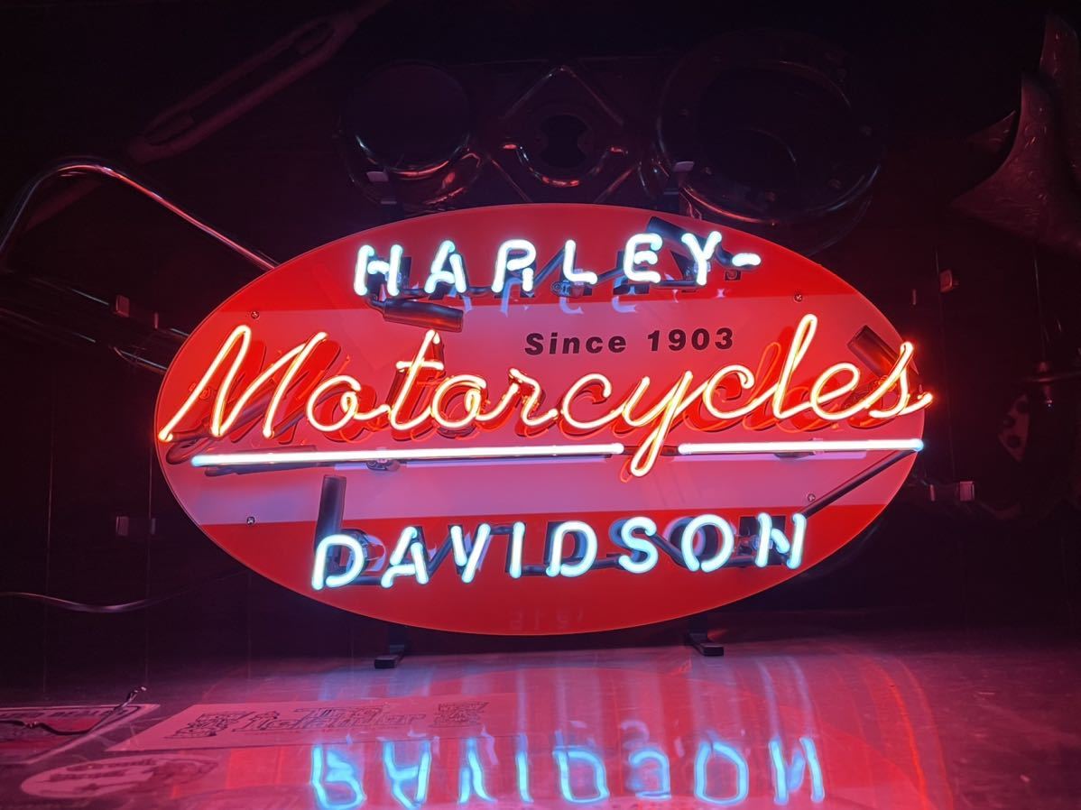 ネオン ハーレー サイン カフェ バー ガレージ 看板 パン : Harley