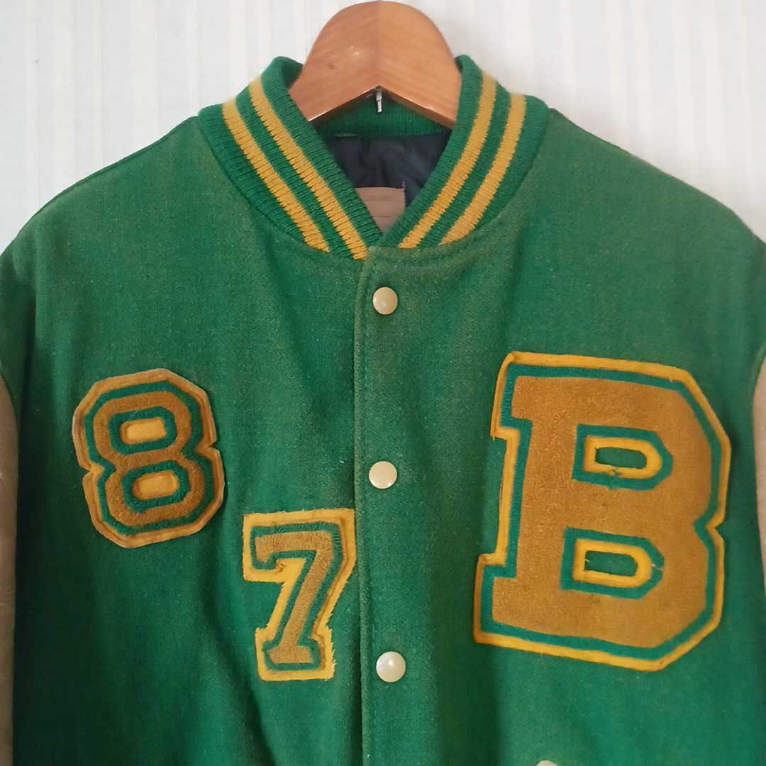 70s DeLONG レザー スタジャン 42 USA製 革ジャン ユーズド 古着 
