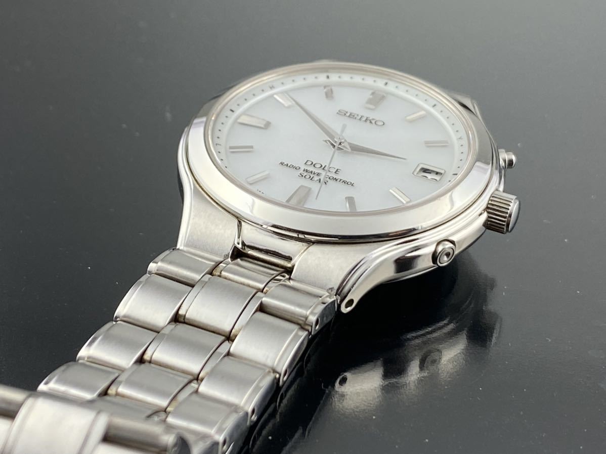 A1068]1円～☆メンズ腕時計 ソーラー電波 SEIKO DOLCE セイコー 