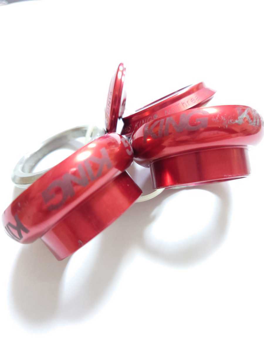 クリスキング NOTHREADSET レッド 1-1/8 CHRISKING ヘッドセット 中古品