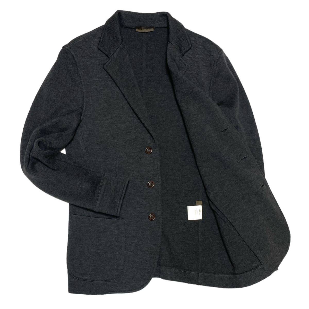 美品 ロエベ ウール ニット ジャケット Sサイズ イタリア製 グレー 23A27