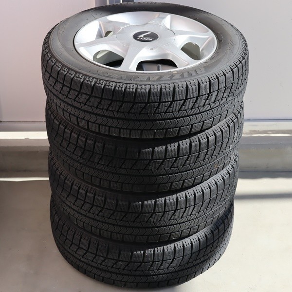 LIZEA 13インチアルミ 4H100，110，114.3mm 4・1/2J+42 2019年製 ブリヂストン BLIZZAK VRX 155/65R13 スタッドレスタイヤ 4本セット 2026年最新Yahoo!オークション -ディッシュ 114.3の中古品