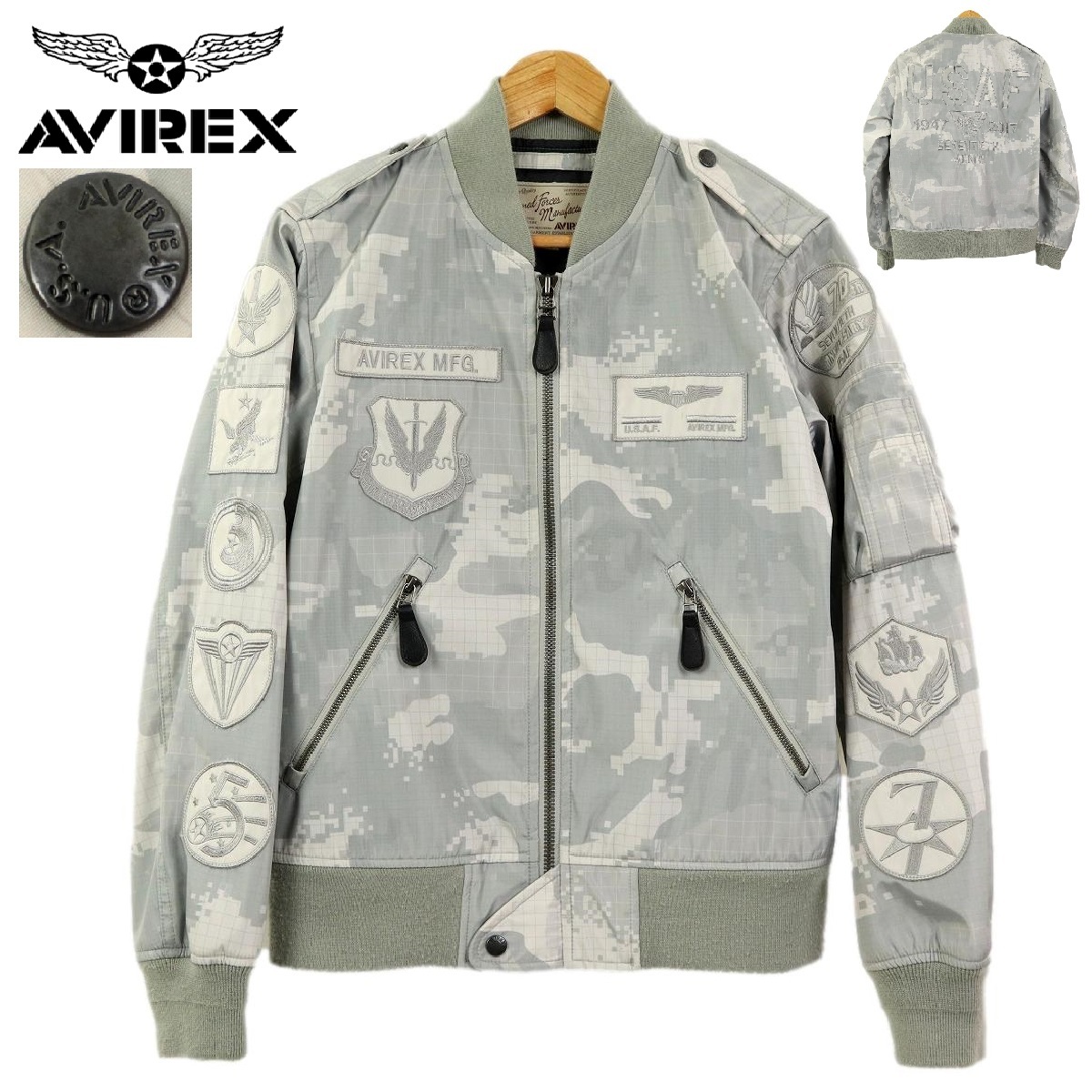 美品】AVIREX 迷彩柄 フライトジャケット AVIREX アビレックス N-3B 
