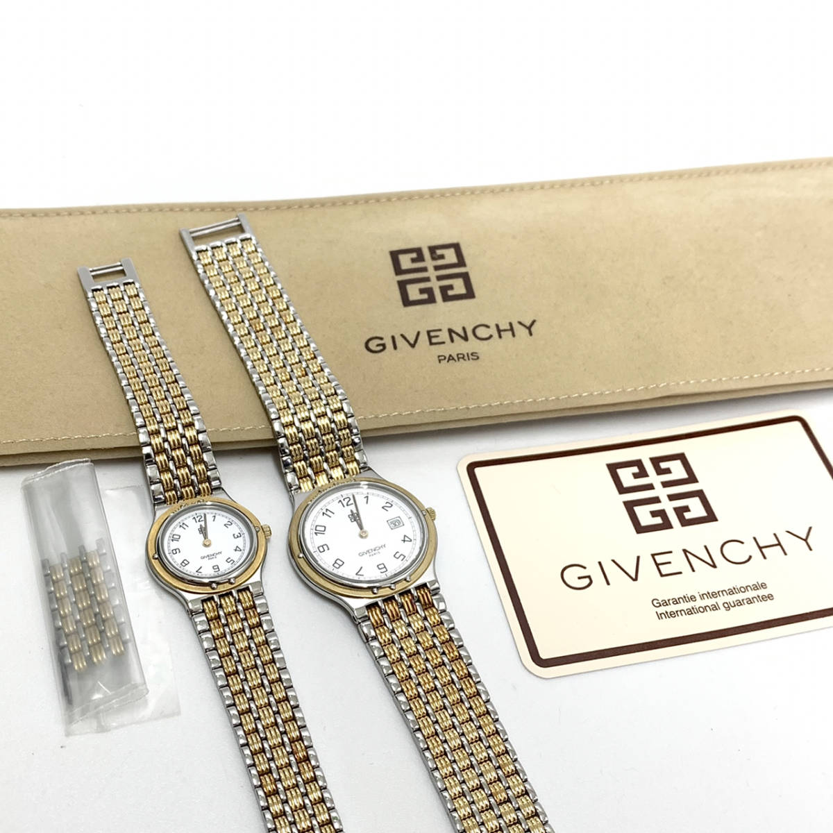 GIVENCHY ジバンシー ペア ウォッチ 腕時計 0610 ゴールド アナログ 