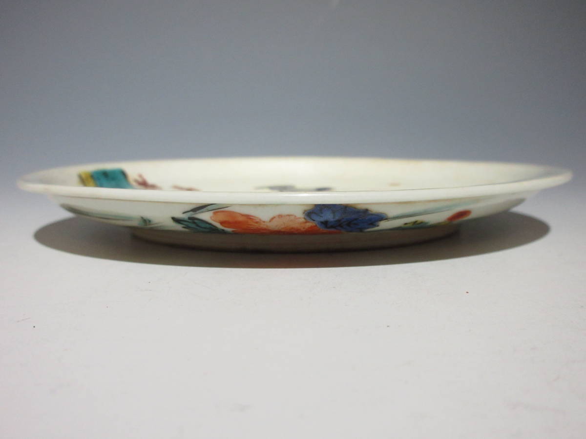 色絵古九谷 花鳥文皿 検） 鍋島 色絵柿右衛門 初期伊万里 古伊万里