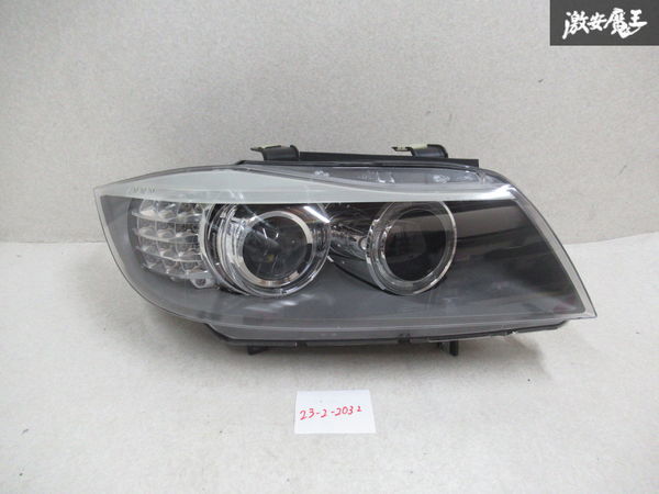 割れ無し BMW 純正 E90 3シリーズ 後期 HID ヘッドライト ランプ