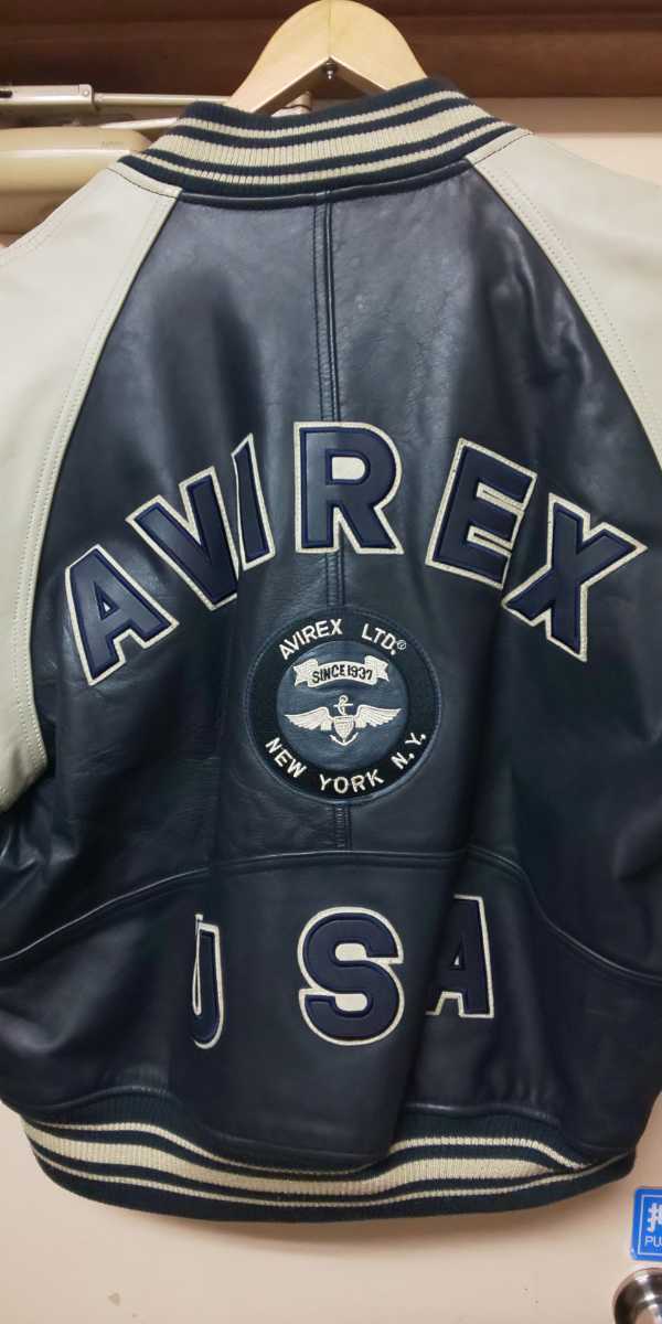 AVIREX アヴィレックス オールレザースタジャン レザージャケット XXL