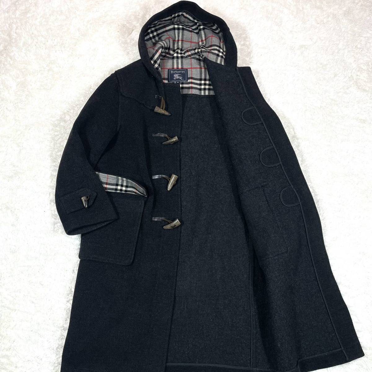 【希少】Burberrys' ダッフルコート ノバチェック XL相当 グレー バーバリー ダッフルコート BURBERRY（ダッフルコート）のフリマ