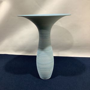 美品 横長 大型 オリジナルガラス 花器 青 茶 池坊 インテリア 生花 華道 Sigapobat Bpommanado Id