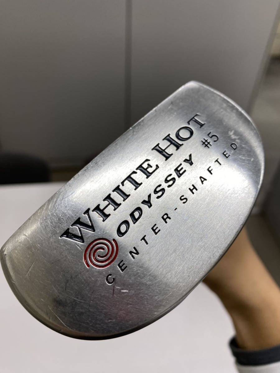 【中古美品】オデッセイWhiteHot#5 ◇ホワイトホット#5 ◇34インチ◇ヘッドカバー付き◇パター