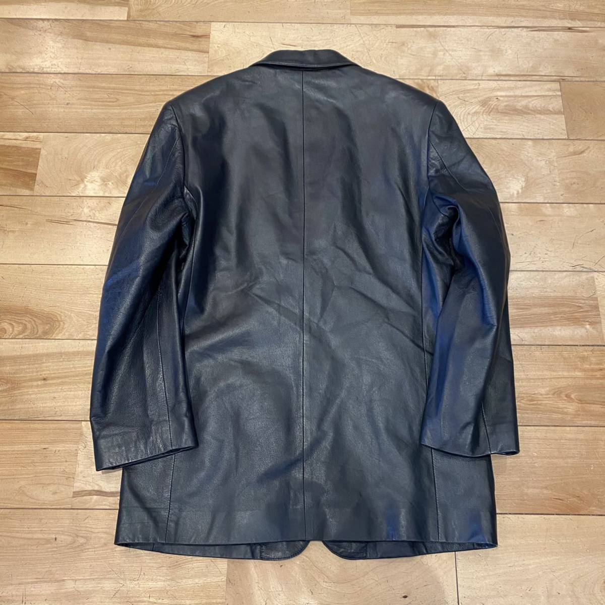 【美品】LANVIN ランバンレザーテーラードジャケット 38サイズ ☆LANVIN/ランバン/レザー/テーラードジャケット/レザージャケット