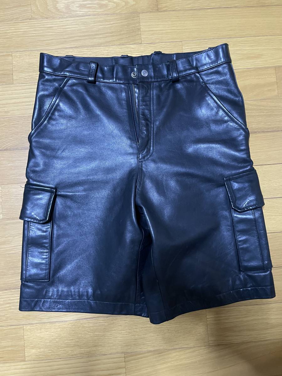美品！！レザーカーゴ ハーフパンツ ショートパンツ 本革 サイズ34