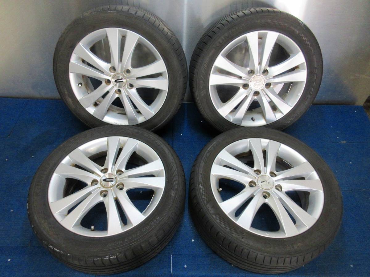 ★8.5分山★21年製★ KUMHO ECSTA PS71 215/50ZR17　ホンダ HONDA CREATIVE STUDIO 17×6.5J +55 5H-114.3 4本セット 　D227