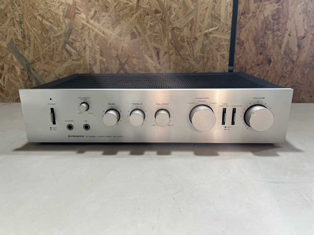 PIONEER プリメインアンプ SA-4100 パイオニア 動作品 〇 Pioneer パイオニア ステレオアンプ SA-4100 100V 55W STEREO