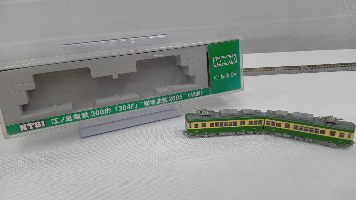 現状品 Nゲージ 江ノ島電鉄　MODEMO NT81 300形 304F 標準塗装2005 M車